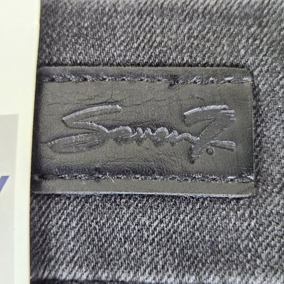 Seven7 Size 12 TummyLess High Rise Skinny Jeans Black Distressed Stretch NWT - Picture 16 of 16